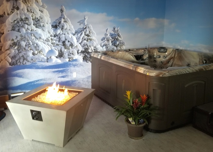 Fire Pit and Hot Tub
